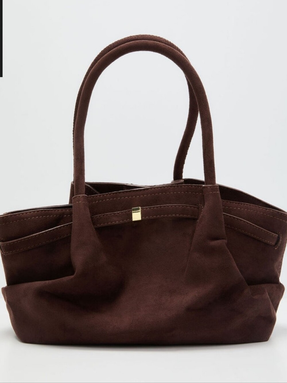 Vici- Classic Suede Brown Tote Bag - Women's Handbag